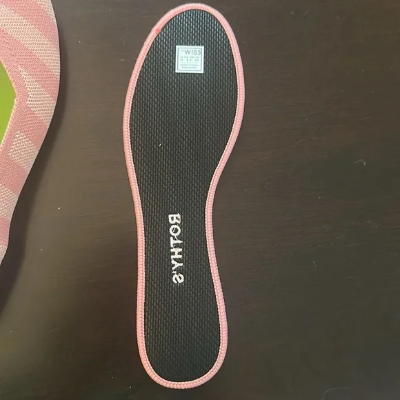 Rothy's The Flat Pink Macaron Big Stripe Flats Shoes Collector's Edition Sz 10.5 - Picture 11 of 11